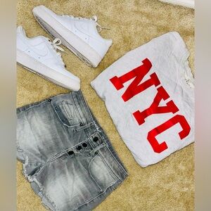 L.O.G.G. ; courtesy of H&M NYC sweatshirt